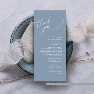 Minimalist Wedding Place Setting Thank You Card