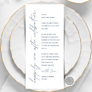Minimalist Wedding Place Setting Thank You Card