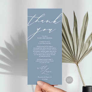 Minimalist Wedding Place Setting Thank You Card