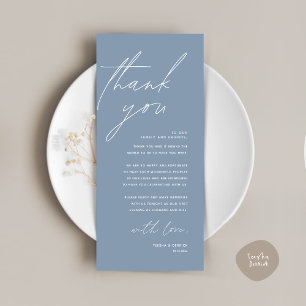 Minimalist Wedding Place Setting Thank You Card