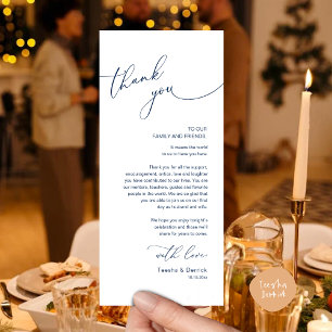 Minimalist Wedding Place Setting Thank You Card