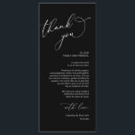 Minimalist Wedding Place Setting Thank You Card<br><div class="desc">This is the Modern romantic classy calligraphy, in black and white theme, Place Setting Thank You Cards. Share the love and show your appreciation to your guests, when they sit down at their seat and read this personalised charming thank you place setting card. It's a wonderful way to kick off...</div>