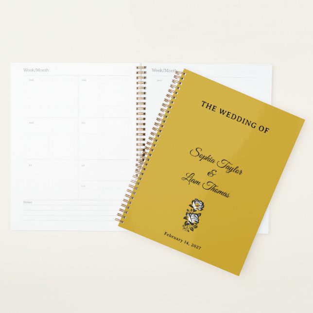 Minimalist Wedding Planner Metallic Gold Design (Display)