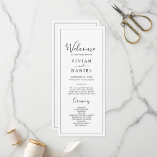 Minimalist Wedding Program