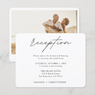 Minimalist Wedding Reception Enclosure Card