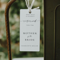 Minimalist Wedding Reserved Seating Tag
