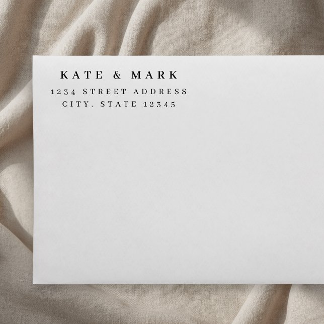 Minimalist Wedding Return Address Self-inking Stamp (Creator Uploaded)