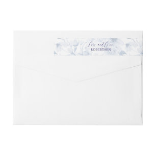 Minimalist Wedding Return Address Wrap Around Label