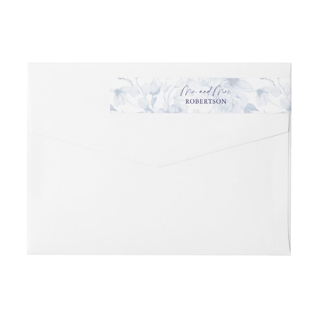 Minimalist Wedding Return Address Wrap Around Label (Back)