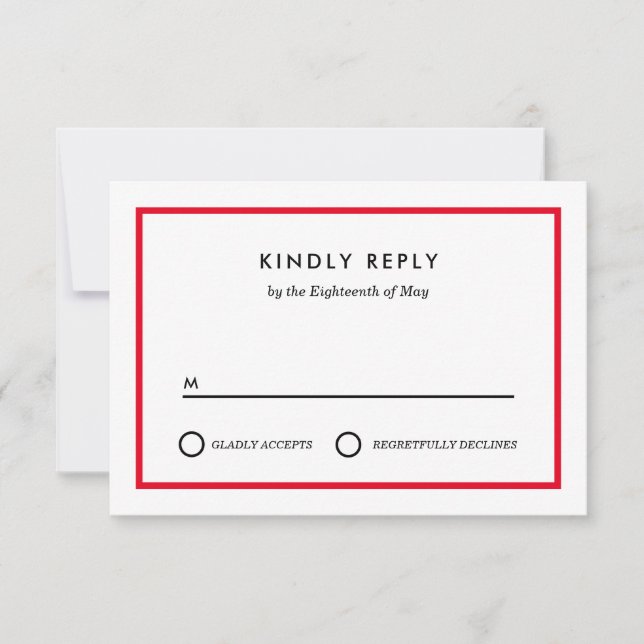 Minimalist Wedding RSVP (Front)