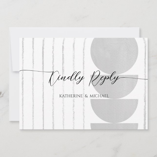 Minimalist wedding RSVP card (Front)