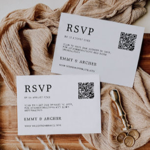Minimalist Wedding RSVP Card Template