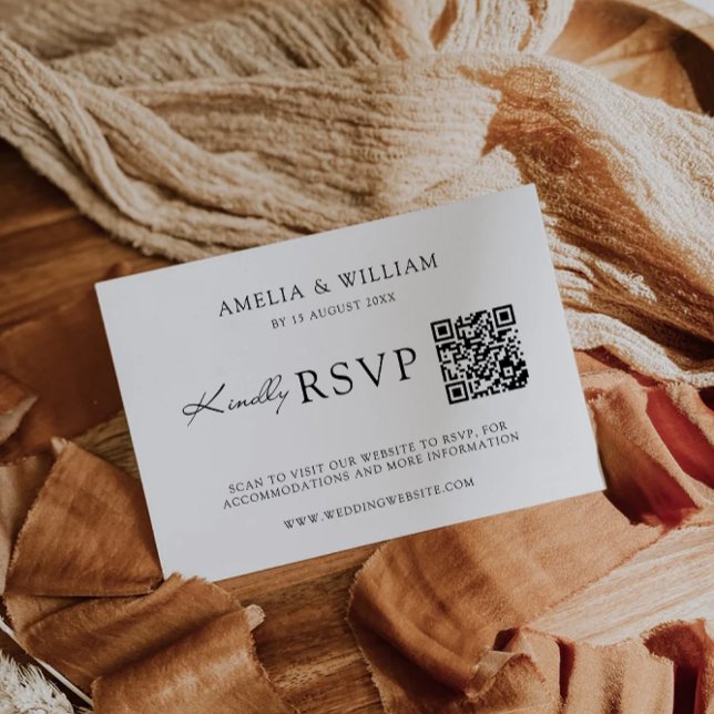 Minimalist Wedding RSVP Card Template (Minimalist Wedding RSVP Card Template)