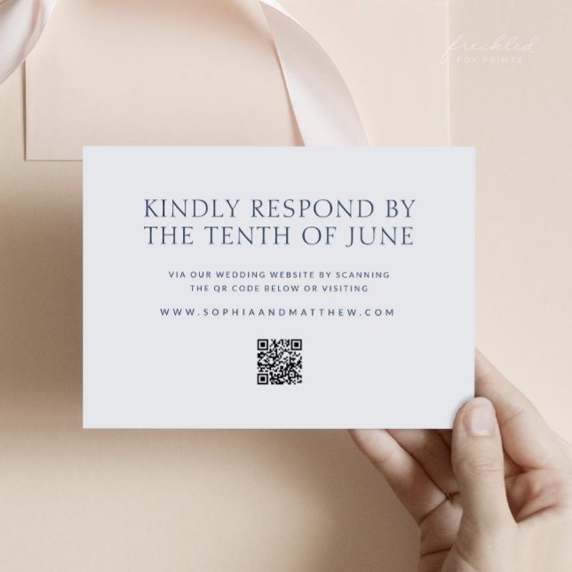 Minimalist Wedding RSVP Card with QR code (Minimalist Wedding RSVP Card with QR code)