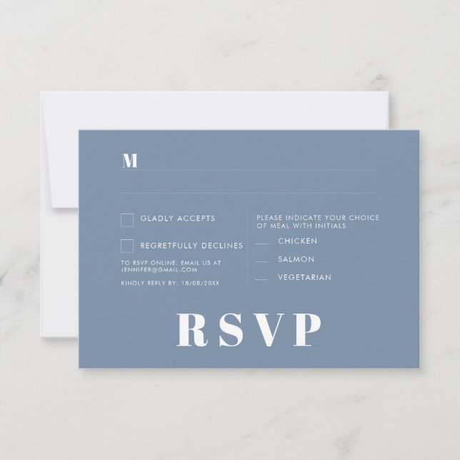 Minimalist Wedding RSVP Cards (Front)