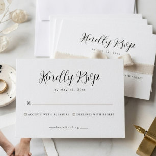 Minimalist Wedding RSVP Response Card