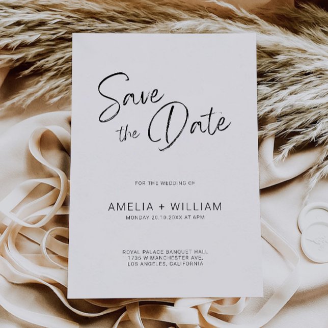 Minimalist Wedding Save the Date Invitation (Minimalist Wedding Save the Date Invitation)