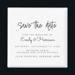 Minimalist Wedding Save the Date Magnet<br><div class="desc">A simple wedding save the date magnet. Personalize this minimalist black and white wedding announcement design to have your personal details and message.</div>