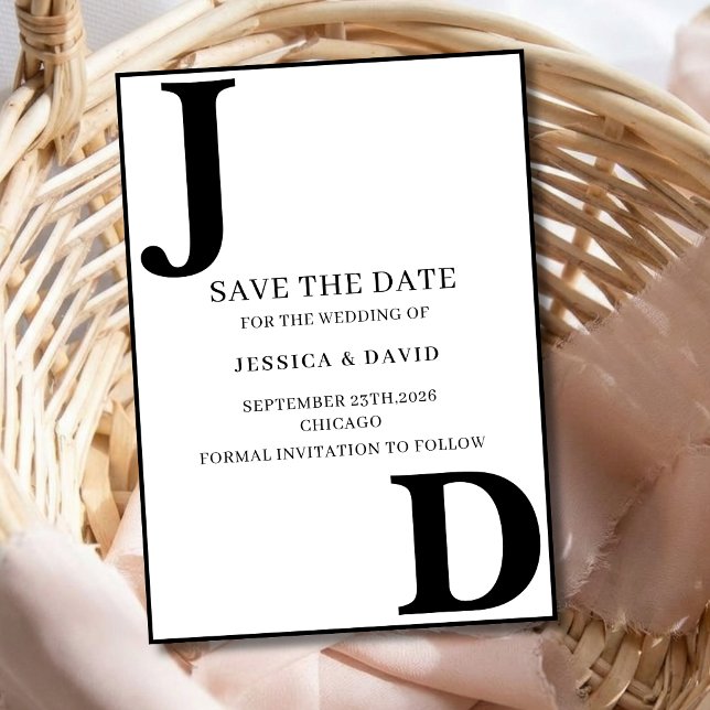 Minimalist Wedding Save The Date Modern Card (Creator Uploaded)