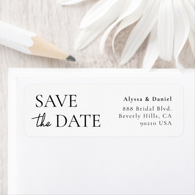 Minimalist Wedding Save the Date Return address (Insitu)