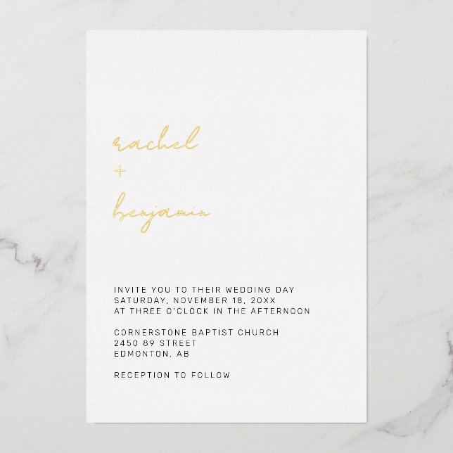 Minimalist Wedding Script Modern Simple Typography (Front)