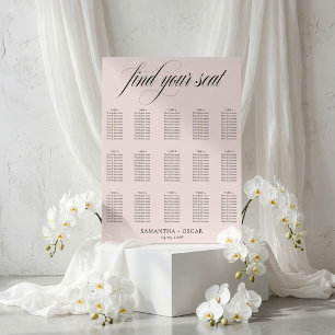 Minimalist Wedding Seating Chart Elegant Script