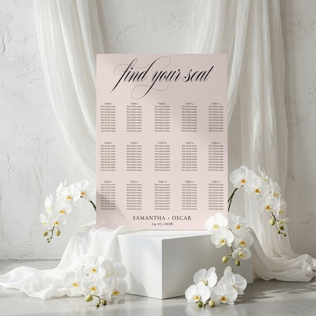Minimalist Wedding Seating Chart | Elegant Script  (Creator Uploaded)