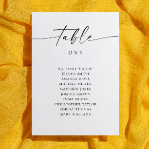 Minimalist Wedding Seating Chart   Modern Script Invitation