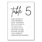 Minimalist Wedding Seating Chart Table Number