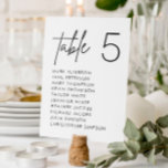 Minimalist Wedding Seating Chart Table Number<br><div class="desc">Minimalist Wedding Seating Chart Table Number</div>