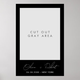 Minimalist Wedding Selfie Frame Poster