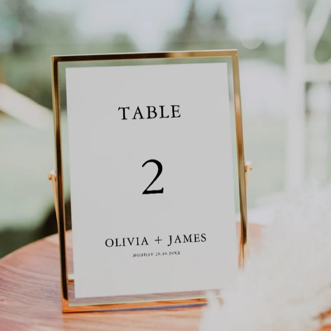 Minimalist Wedding Table Cards Template (Minimalist Wedding Table Cards Template)