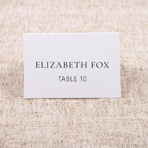 Minimalist Wedding Table Name Black White Wedding Place Card