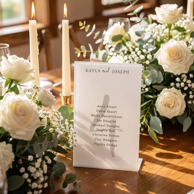 Minimalist Wedding Table Number 4 Pedestal Sign (Creator Uploaded)