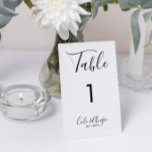 Minimalist Wedding Table Numbers - Crossed Borders<br><div class="desc">Make your guests feel special with our minimalist wedding table numbers that feature simple crossed borders. The design is both modern and elegant, with a classic black font that adds a touch of sophistication to your special day. The clean white background gives it a timeless look, making it perfect for...</div>