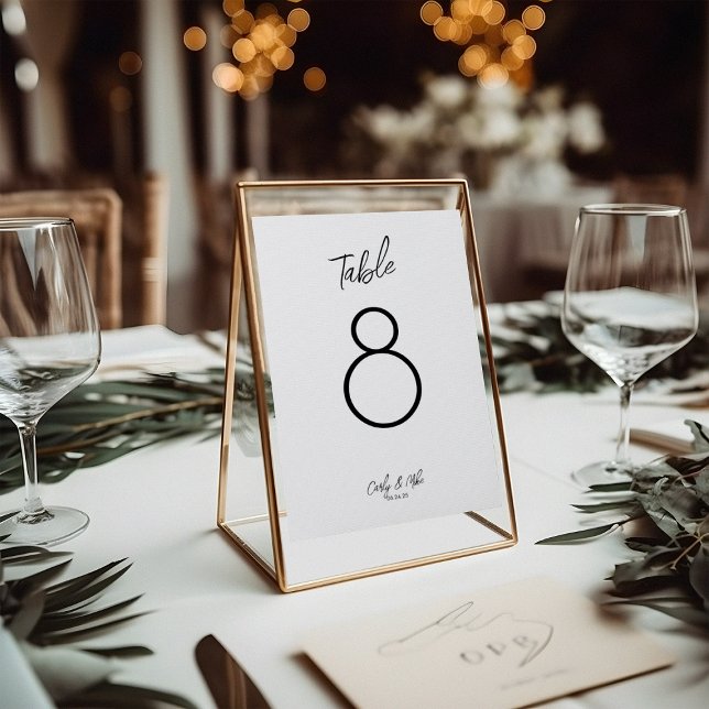 Minimalist Wedding Table Numbers – Elegant Table (Creator Uploaded)