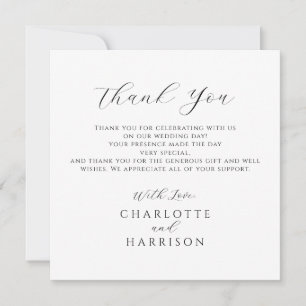 Minimalist Wedding Thank You Card