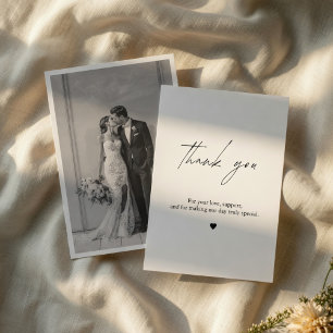 Minimalist Wedding Thank You Card   Elegant Modern