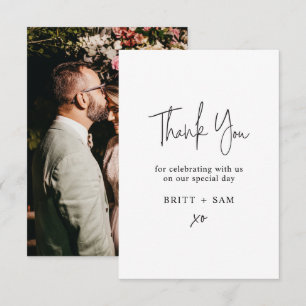 Minimalist Wedding Thank You Custom Photo Script