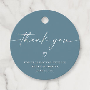 Minimalist Wedding Thank You Favour Tags