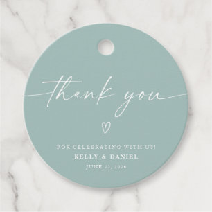 Minimalist Wedding Thank You Favour Tags