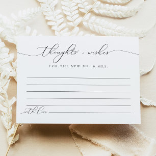 Minimalist Wedding Thoughts and Wishes Card