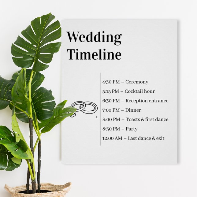 Minimalist Wedding Timeline poster (Creator Uploaded)