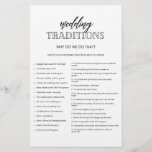 Minimalist Wedding Traditions shower game flyer<br><div class="desc">Enjoy your bridal shower with these simple and cute games. Check out our collection for more bridal shower games in the same style. Please note that these games are not editable.</div>