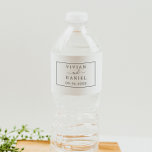 Minimalist Wedding Water Bottle Label<br><div class="desc">These minimalist wedding water bottle labels are perfect for a simple wedding. The modern romantic design features classic black and white typography paired with a rustic yet elegant calligraphy with vintage hand lettered style. Customizable in any colour. Keep the design simple and elegant, as is, or personalize it by adding...</div>