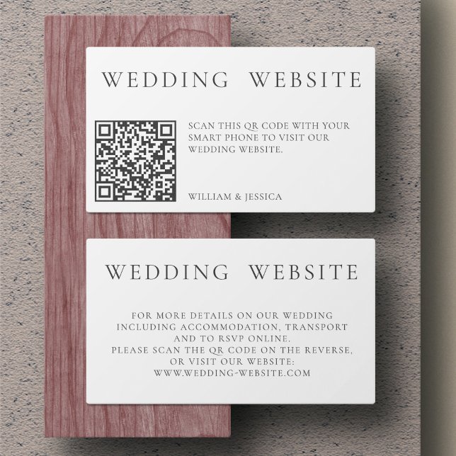 Minimalist Wedding Website With QR Code RSVP Enclosure Card (Creator Uploaded)