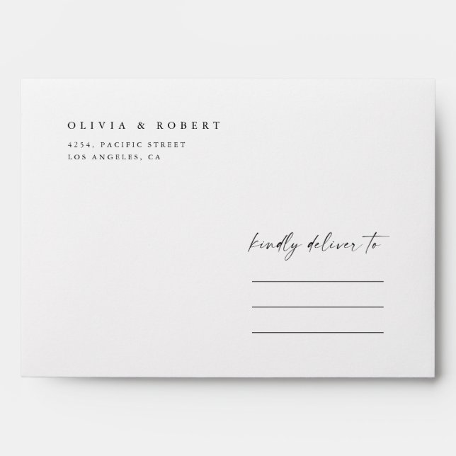 Minimalist Wedding Wedding Envelope (Front)