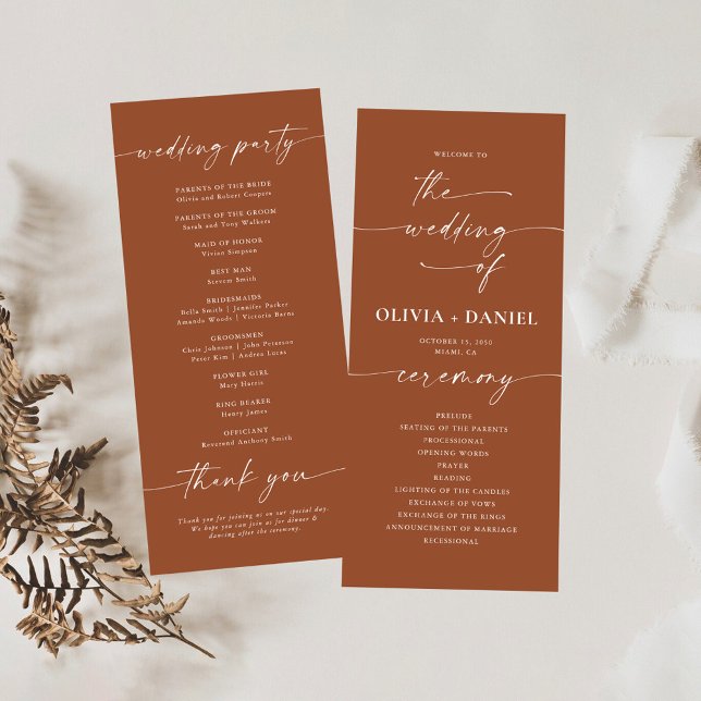 Minimalist Wedding Wedding Program (Creator Uploaded)