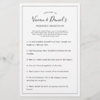 Minimalist Wedding Welcome and Ice Breaker Games