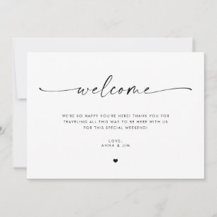 Minimalist Wedding Welcome Bag Insert Card